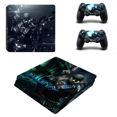 Prey decal skin for PS4 Slim Console and two controllers