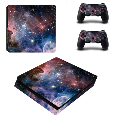 Sky scene decal skin for PS4 Slim Console and two controllers