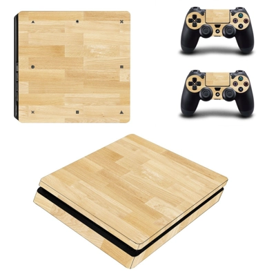 Wooden board decal skin for PS4 Slim Console and two contr.. Wooden board decal skin for PS4 Slim Console and two contr..