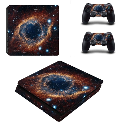 Open Galaxy decal skin for PS4 Slim Console and two controllers