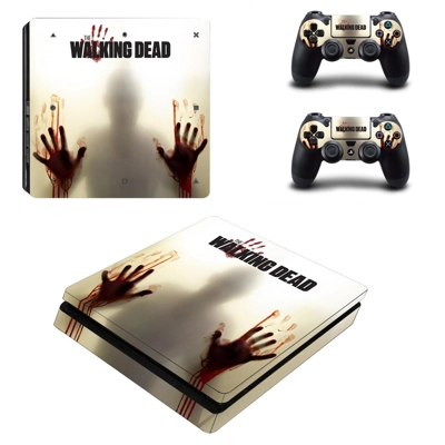 Walking Dead decal skin for PS4 Slim Console and two controllers