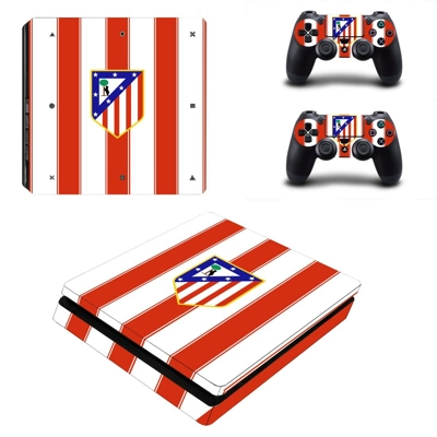Atletico Madrid decal skin for PS4 Slim Console and two controllers
