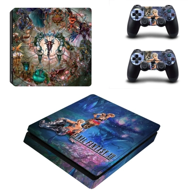 Final Fantasy 12 decal skin for PS4 Slim Console and two c..