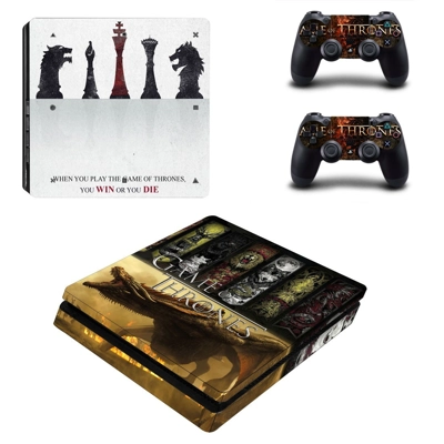 Game of thrones decal skin for PS4 Slim Console and two co..