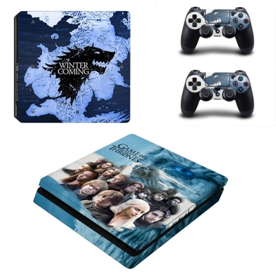 Game of thrones decal skin for PS4 Slim Console and two co..