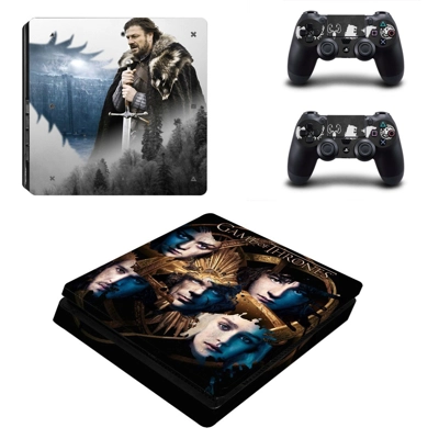 Game of thrones decal skin for PS4 Slim Console and two co..