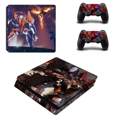 Destiny 2 decal skin for PS4 Slim Console and two controll..