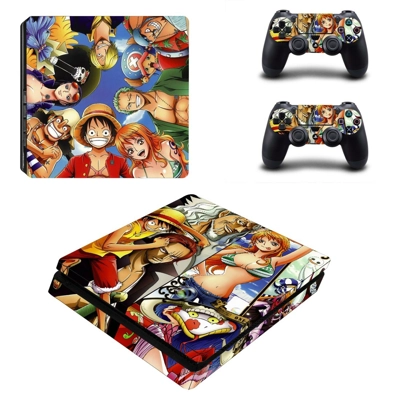 Anime decal skin for PS4 Slim Console and two controllers
