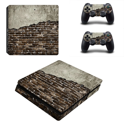 Rusted wall decal skin for PS4 Slim Console and two contro.. Rusted wall decal skin for PS4 Slim Console and two contro..