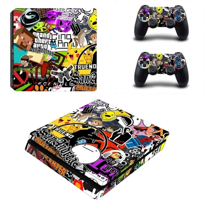 Grand theft auto san andreas decal skin for PS4 Slim Console and two controllers