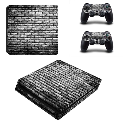 Black and white shade Brick wall decal skin for PS4 Slim C.. Black and white shade Brick wall decal skin for PS4 Slim C..