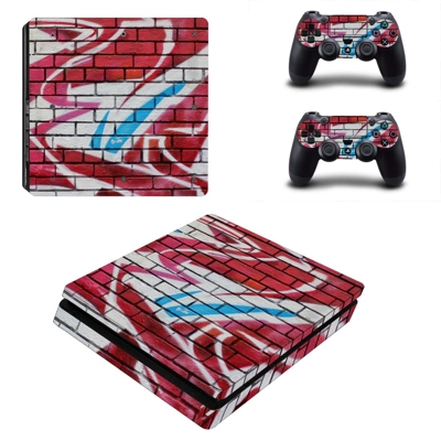 Graffiti brick wall decal skin for PS4 Slim Console and tw.. Graffiti brick wall decal skin for PS4 Slim Console and tw..