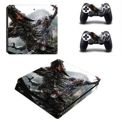 Transformers 5 decal skin for PS4 Slim Console and two con..