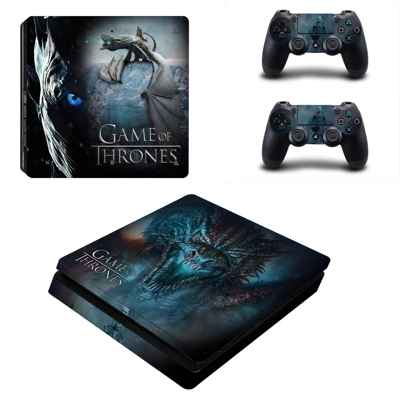 Game of Thrones decal skin for PS4 Slim Console and two controllers
