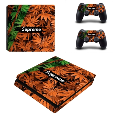 Marijuana with Supreme decal skin for PS4 Slim Console and..