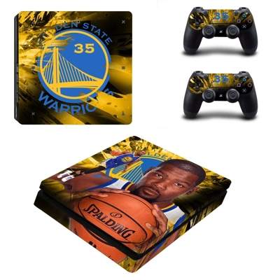 Golden state warriors decal skin for PS4 Slim Console and two controllers