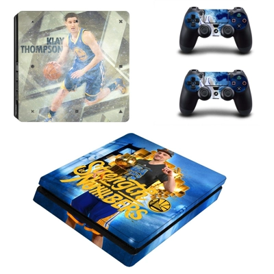 Golden state warriors decal skin for PS4 Slim Console and two controllers