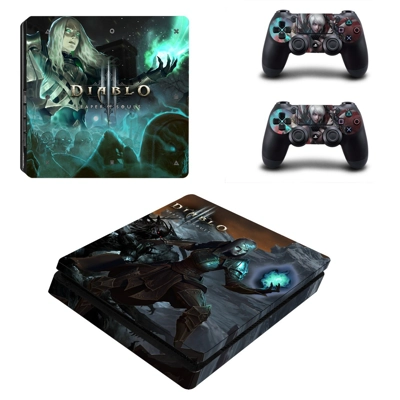 Diablo 3 Reaper of Souls decal skin for PS4 Slim Console and two controllers