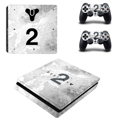 Destiny 2 decal skin for PS4 Slim Console and two controll..