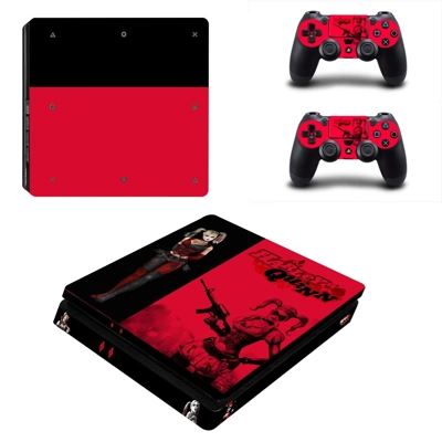 Harley Quinn decal skin for PS4 Slim Console and two controllers