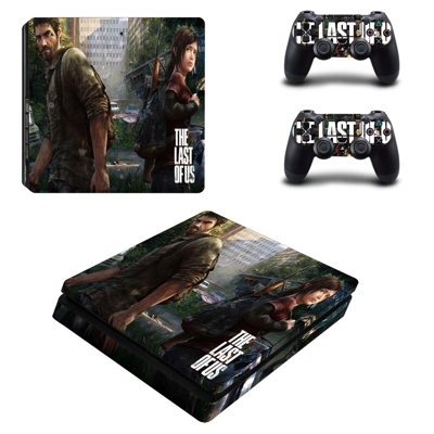 The Last of Us decal skin for PS4 Slim Console and two con..