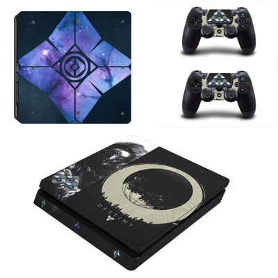 Destiny decal skin for PS4 Slim Console and two controllers