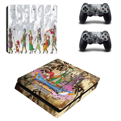 Dragon Quest 11 decal skin for PS4 Slim Console and two controllers