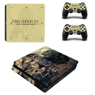 Final Fantasy 12 decal skin for PS4 Slim Console and two controllers