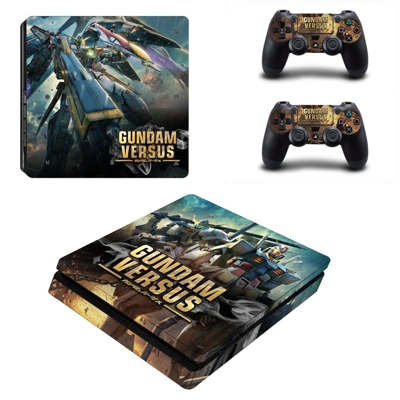 Gundam Versus decal skin for PS4 Slim Console and two controllers