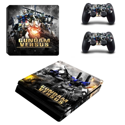 Gundam Versus decal skin for PS4 Slim Console and two controllers