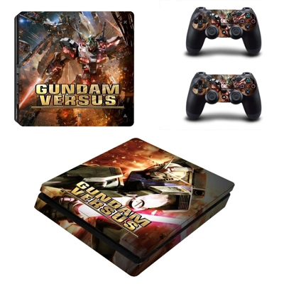 Gundam Versus decal skin for PS4 Slim Console and two cont..