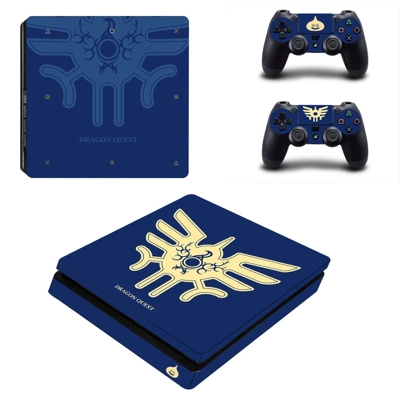 Dragon Quest decal skin for PS4 Slim Console and two contr..