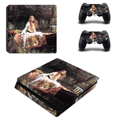 The lady of shalott decal skin for PS4 Slim Console and tw..