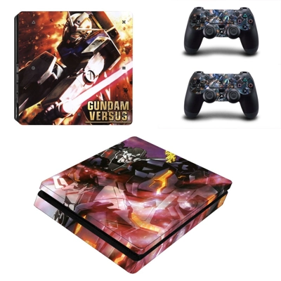 Gundam Versus decal skin for PS4 Slim Console and two controllers