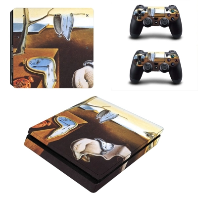 The Persistence of Memory decal skin for PS4 Slim Console and two controllers