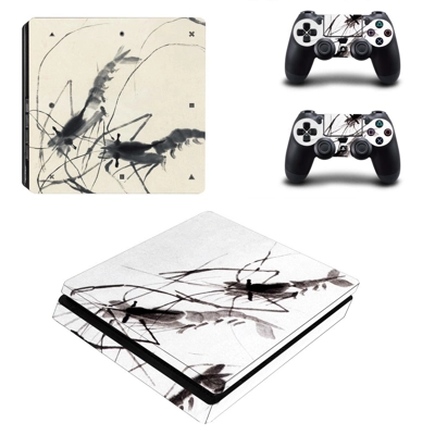 Painting decal skin for PS4 Slim Console and two controllers