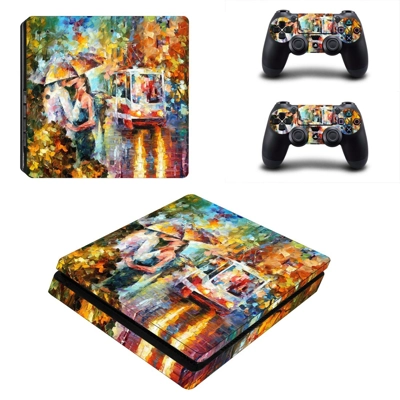 Kiss of Passion decal skin for PS4 Slim Console and two controllers