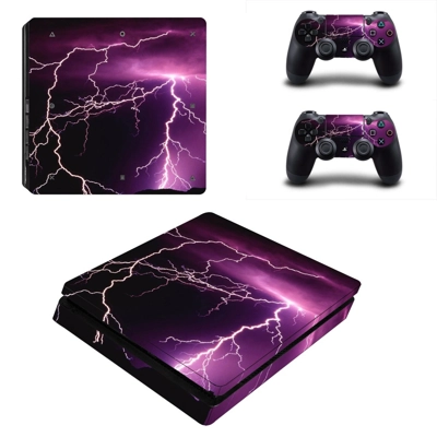 Lightning cloudy sky decal skin for PS4 Slim Console and t..