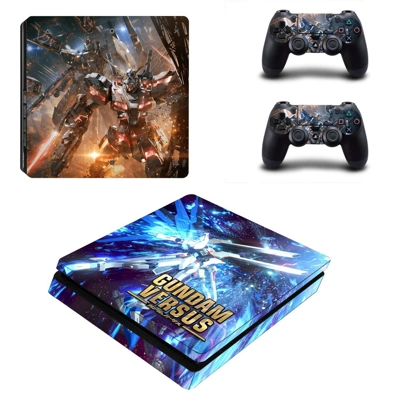 Gundam Versus decal skin for PS4 Slim Console and two controllers