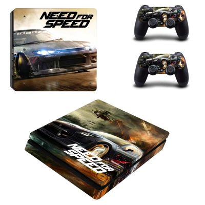 Need For Speed decal skin for PS4 Slim Console and two controllers