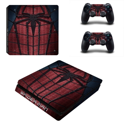 Spider-Man decal skin for PS4 Slim Console and two controllers