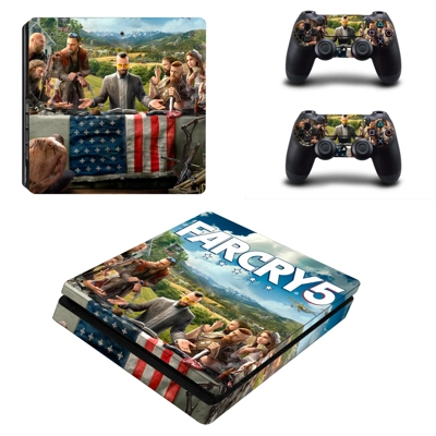 Farcry 5 decal skin for PS4 Slim Console and two controllers