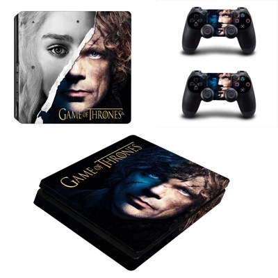 Game Of Thrones decal skin for PS4 Slim Console and two controllers