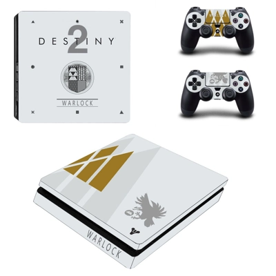 Destiny 2 Warlock Crest decal skin for PS4 Slim Console and two controllers
