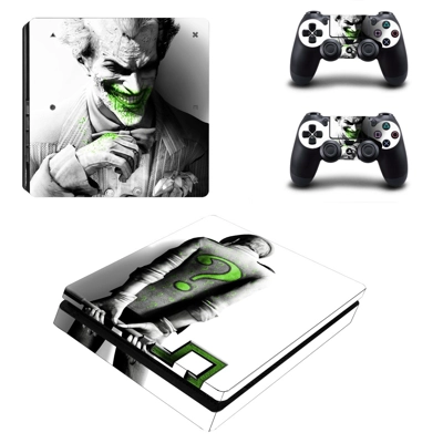 Batman Arkham Knight Joker decal skin for PS4 Slim Console and two controllers