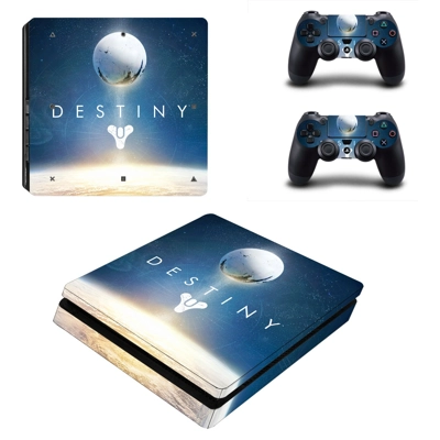 Destiny decal skin for PS4 Slim Console and two controllers