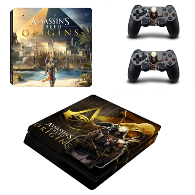 Assassin's Creed Origins decal skin for PS4 Slim Console and two controllers