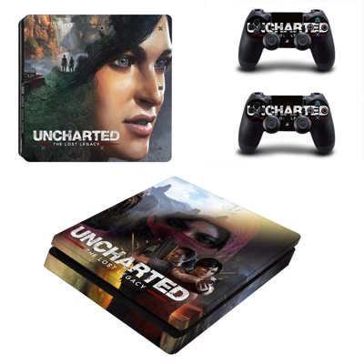 Uncharted The Lost Legacy decal skin for PS4 Slim Console .. Uncharted The Lost Legacy decal skin for PS4 Slim Console ..