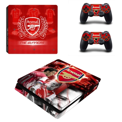 Arsenal FC decal skin for PS4 Slim Console and two controllers