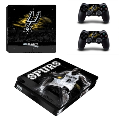 San Antonio Spurs decal skin for PS4 Slim Console and two ..